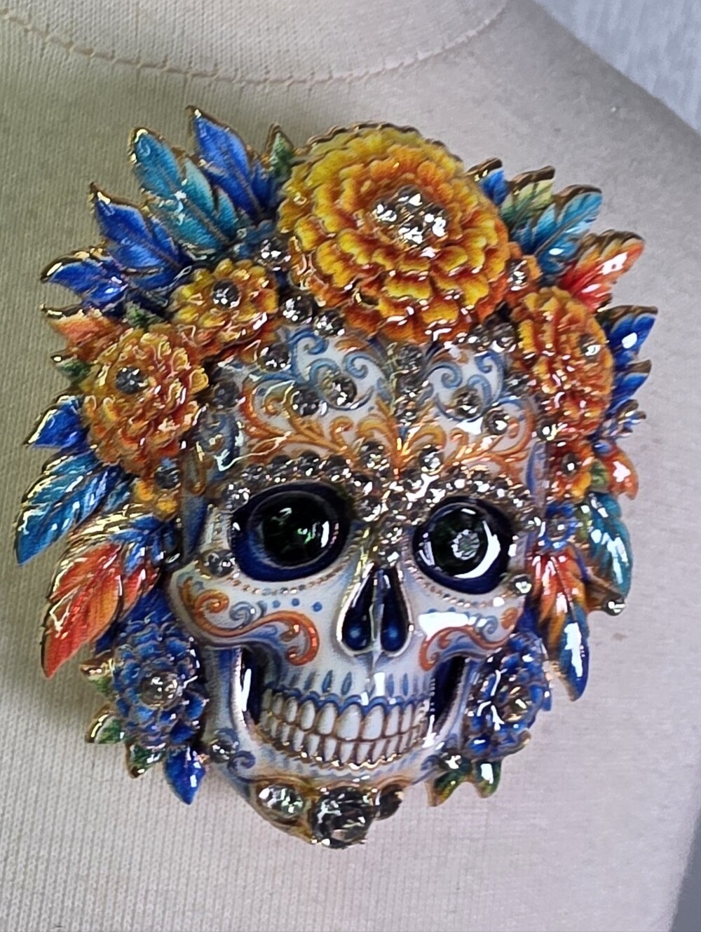 Colorful Day Of The Dead Brooch